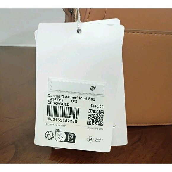 Lululemon CACTUS "LEATHER" MINI BAG CHESTNUT BROWN/GOLD   NWT - Picture 7 of 9